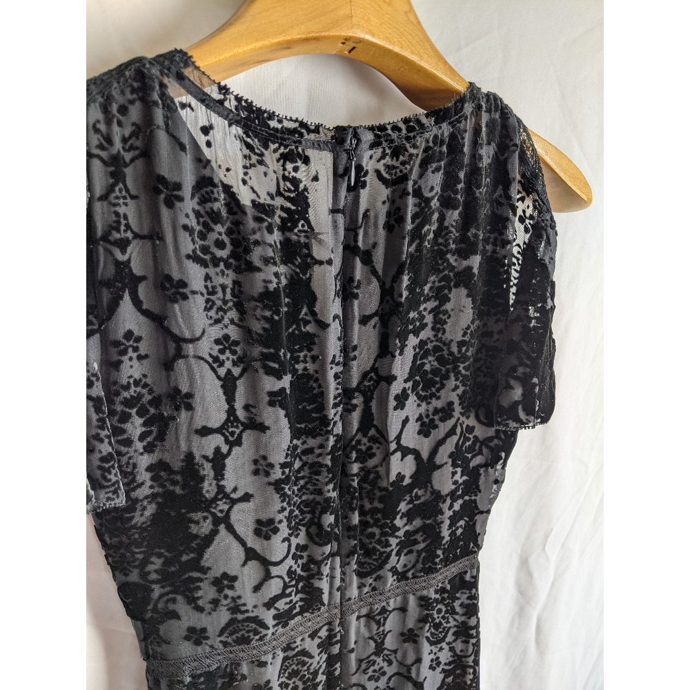 Elie Tahari Charlize Velvet Burnout Maxi Dress - Picture 8 of 12